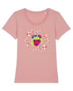 Nature Tricou mânecă scurtă guler larg fitted Damă Expresser