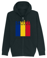 Romania Tricolor Hanorac cu fermoar Unisex Connector