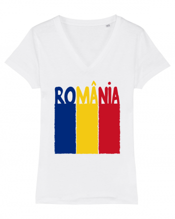 Romania Tricolor White
