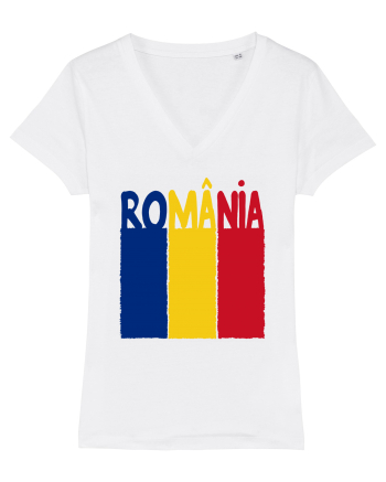 Romania Tricolor White