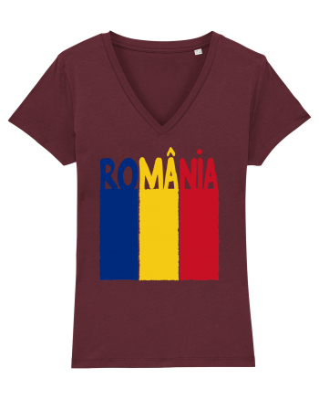 Romania Tricolor Burgundy