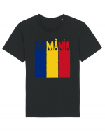 Romania Tricolor Tricou mânecă scurtă Unisex Rocker