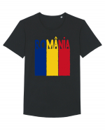 Romania Tricolor Tricou mânecă scurtă guler larg Bărbat Skater