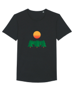 Forest Sunset Tricou mânecă scurtă guler larg Bărbat Skater