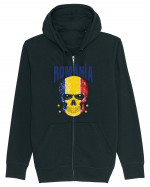 Romania Craniu Tricolor Hanorac cu fermoar Unisex Connector
