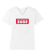 No Spoiler Zone Box Tricou mânecă scurtă guler V Bărbat Presenter