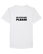 No Spoilers Please Black Tricou mânecă scurtă guler larg Bărbat Skater