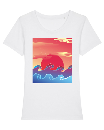 Geometric Sunset White