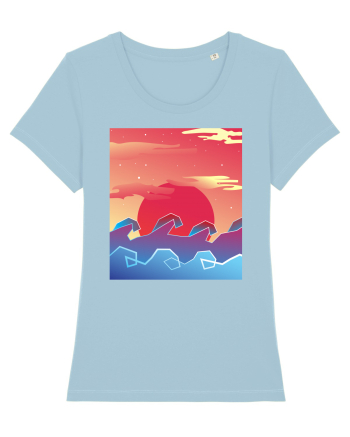 Geometric Sunset Sky Blue