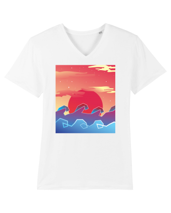 Geometric Sunset White