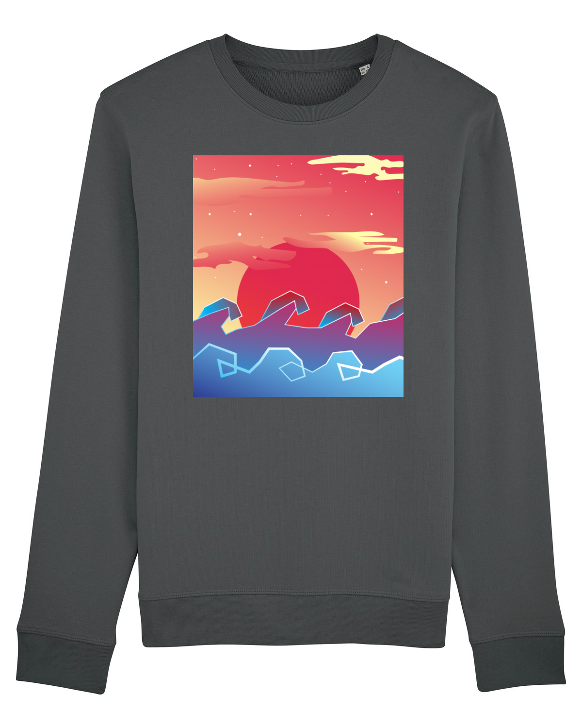 Bluză mânecă lungă Unisex Rise Anthracite