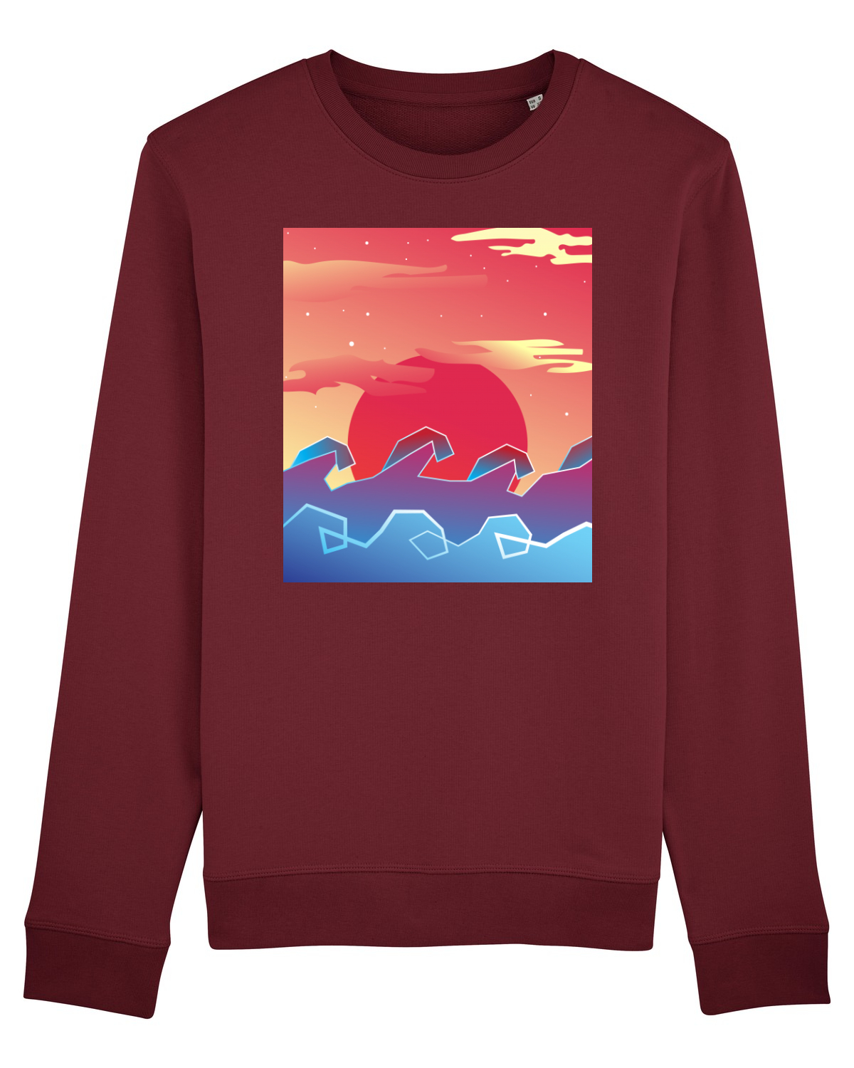 Bluză mânecă lungă Unisex Rise Burgundy