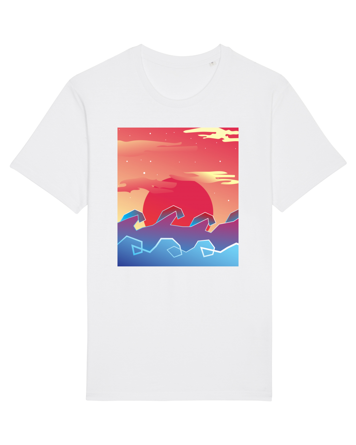 Tricou mânecă scurtă Unisex Rocker White