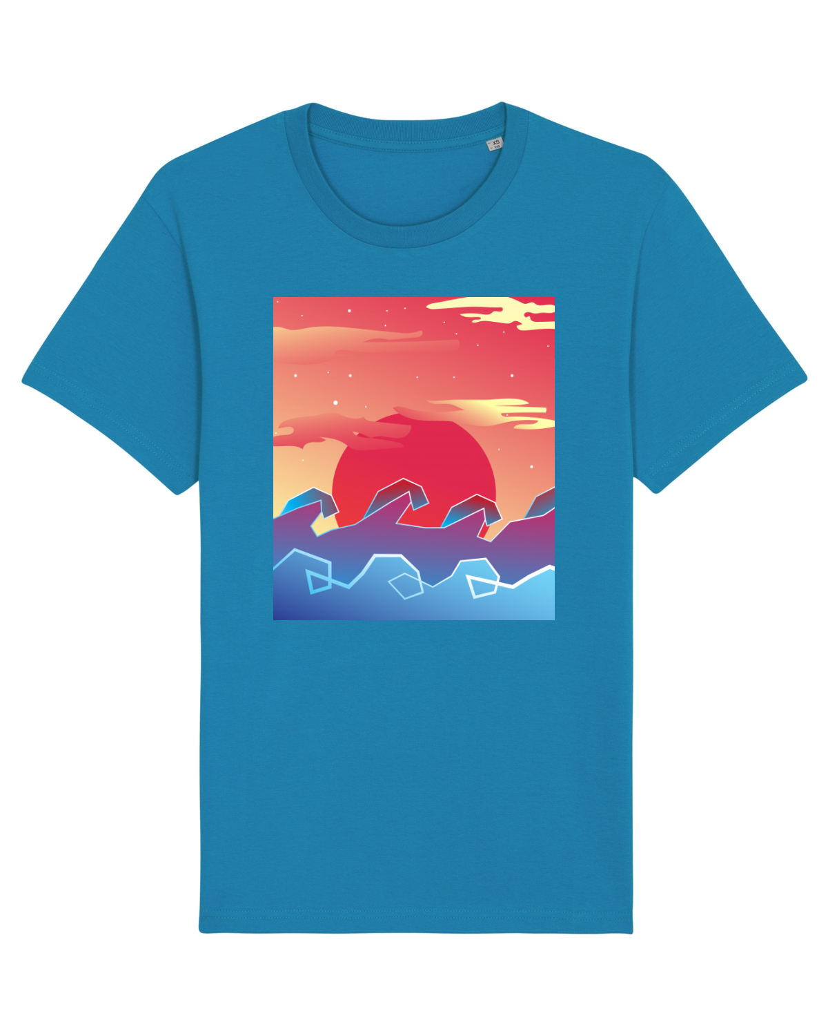Tricou mânecă scurtă Unisex Rocker Azur