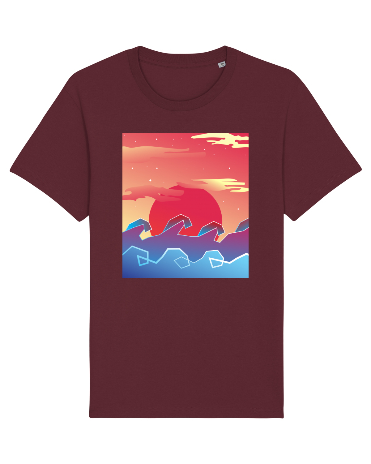 Tricou mânecă scurtă Unisex Rocker Burgundy