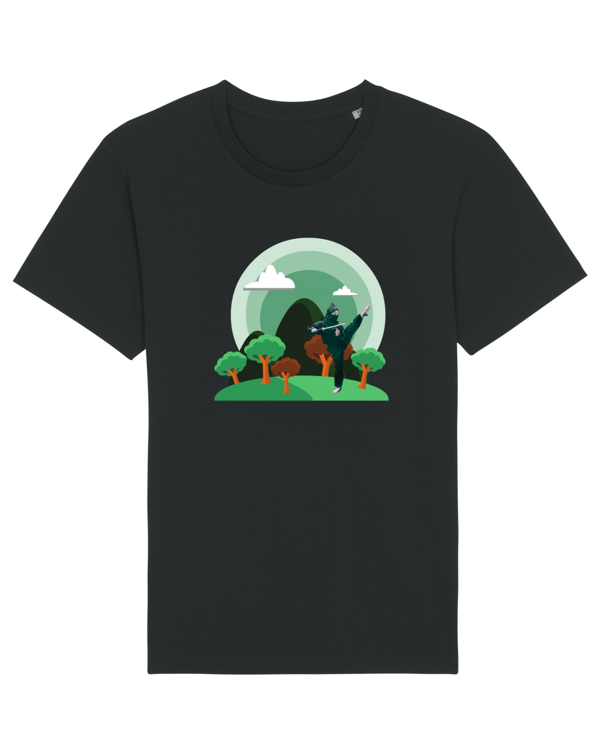 Tricou mânecă scurtă Unisex Rocker Black