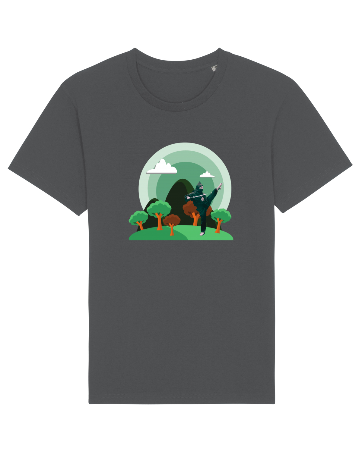 Tricou mânecă scurtă Unisex Rocker Anthracite