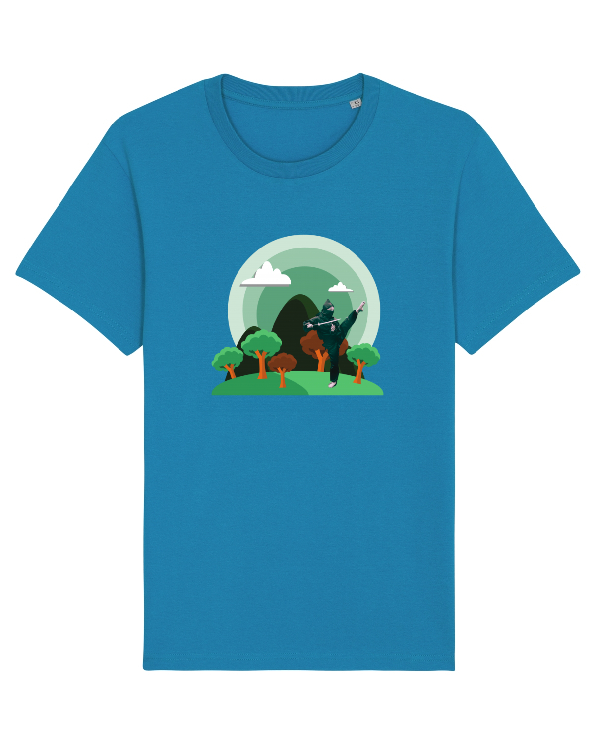 Tricou mânecă scurtă Unisex Rocker Azur
