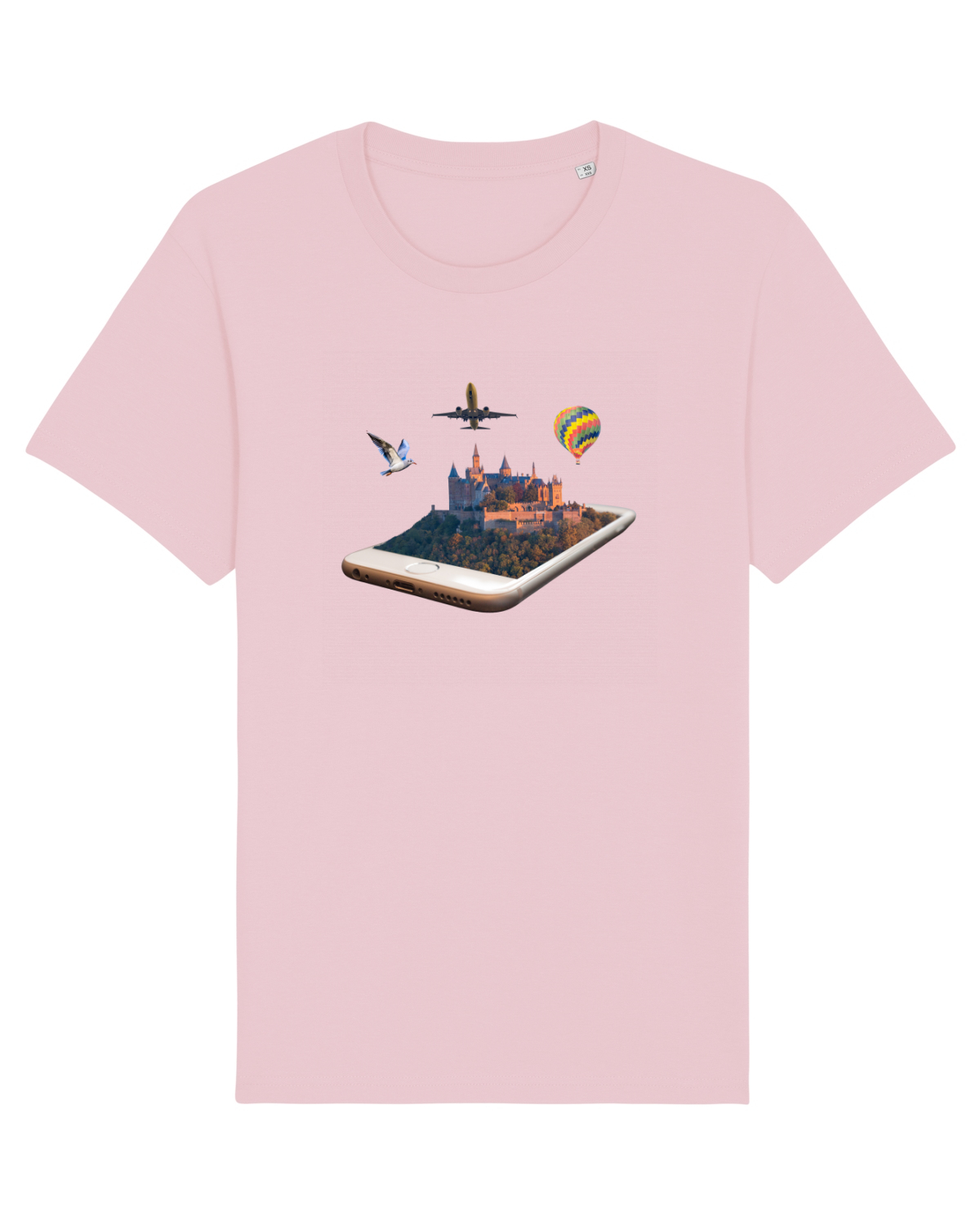 Tricou mânecă scurtă Unisex Rocker Cotton Pink