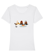 Funny Tricou mânecă scurtă guler larg fitted Damă Expresser