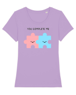 You Complete Me Tricou mânecă scurtă guler larg fitted Damă Expresser
