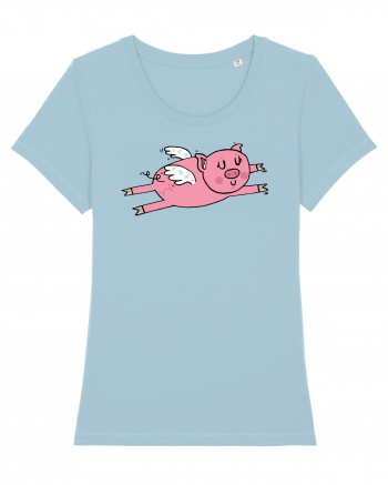 Flying Pig Sky Blue