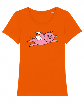 Flying Pig Bright Orange