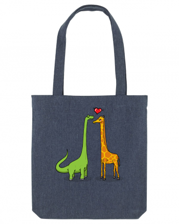 Brontosaur & Giraffe Midnight Blue