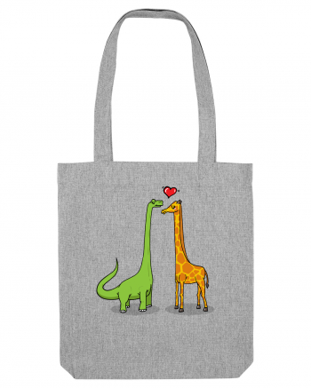 Brontosaur & Giraffe Heather Grey