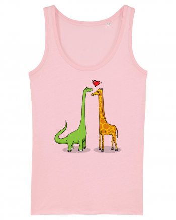 Brontosaur & Giraffe Cotton Pink