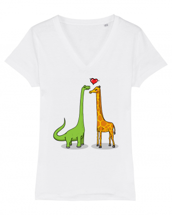 Brontosaur & Giraffe White