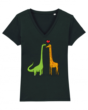 Brontosaur & Giraffe Black