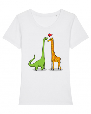 Brontosaur & Giraffe White