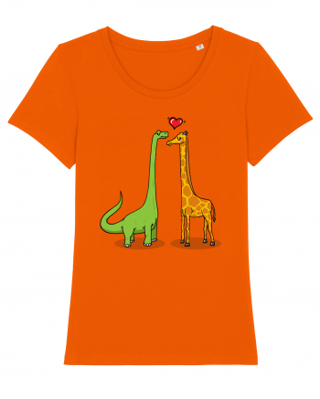 Brontosaur & Giraffe Bright Orange