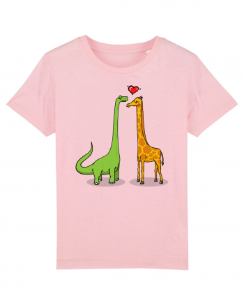 Brontosaur & Giraffe Cotton Pink