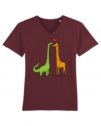 Brontosaur & Giraffe Burgundy