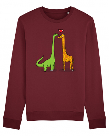 Brontosaur & Giraffe Burgundy