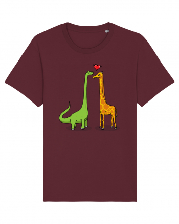 Brontosaur & Giraffe Burgundy