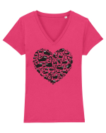 Black Cats Tricou mânecă scurtă guler V Damă Evoker