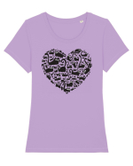 Black Cats Tricou mânecă scurtă guler larg fitted Damă Expresser