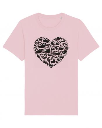 Black Cats Cotton Pink