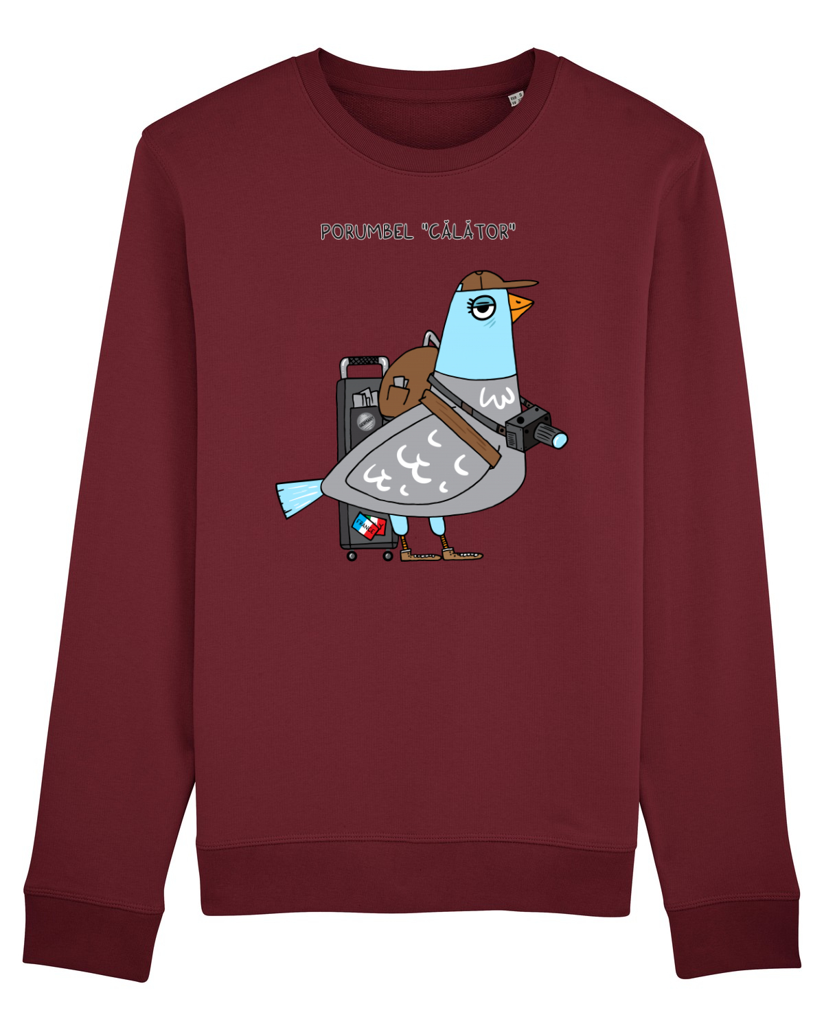 Bluză mânecă lungă Unisex Rise Burgundy