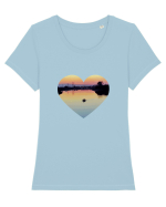 Lovers River Tricou mânecă scurtă guler larg fitted Damă Expresser