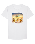 Fly Tricou mânecă scurtă guler larg Bărbat Skater