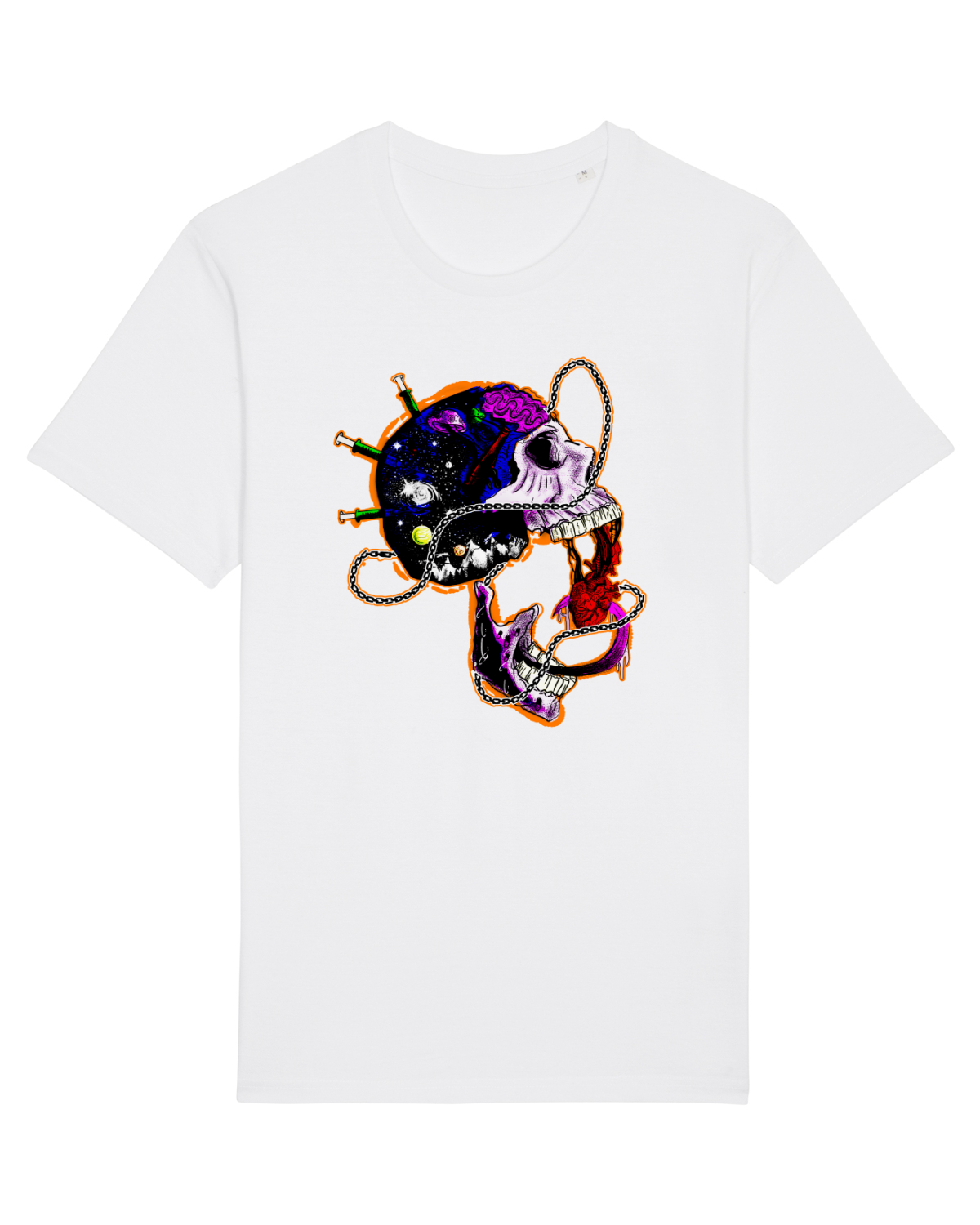 Tricou mânecă scurtă Unisex Rocker White