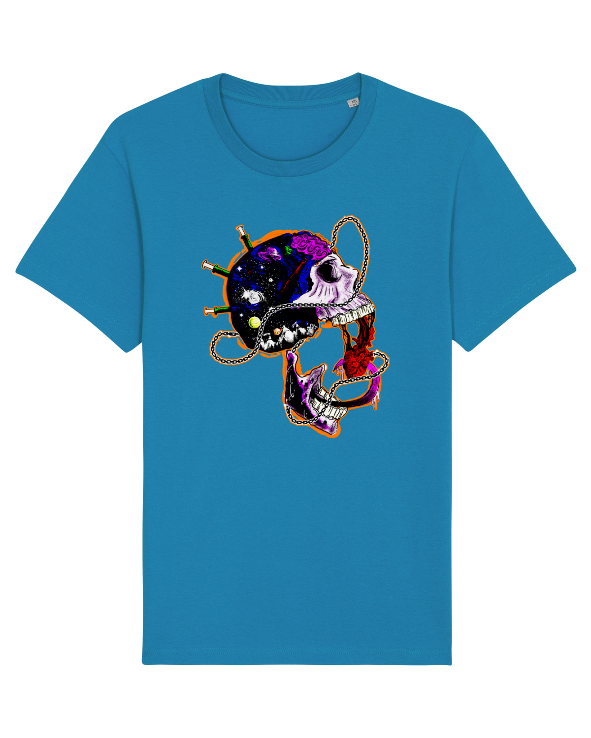 Tricou mânecă scurtă Unisex Rocker Azur