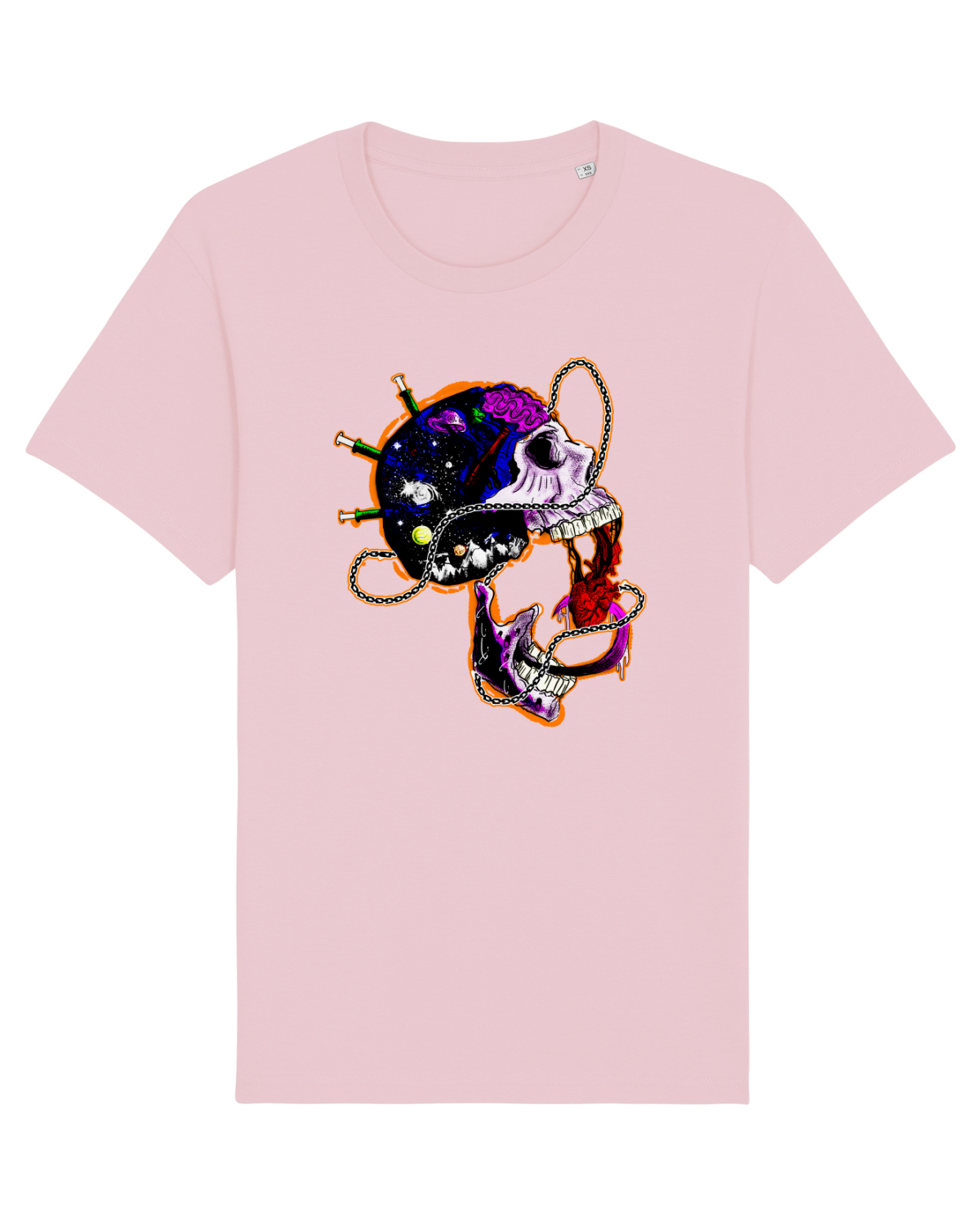 Tricou mânecă scurtă Unisex Rocker Cotton Pink