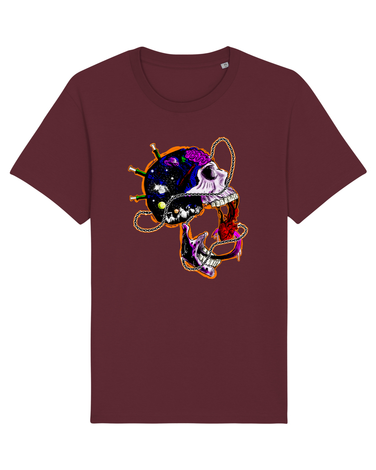 Tricou mânecă scurtă Unisex Rocker Burgundy