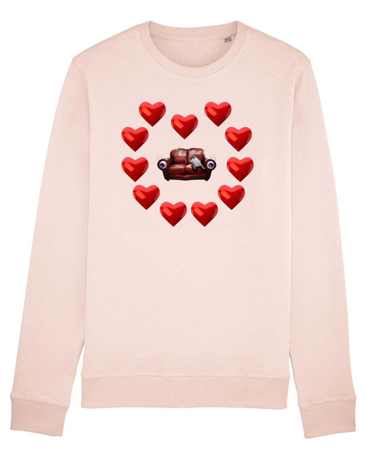 Bluză mânecă lungă Unisex Rise Candy Pink