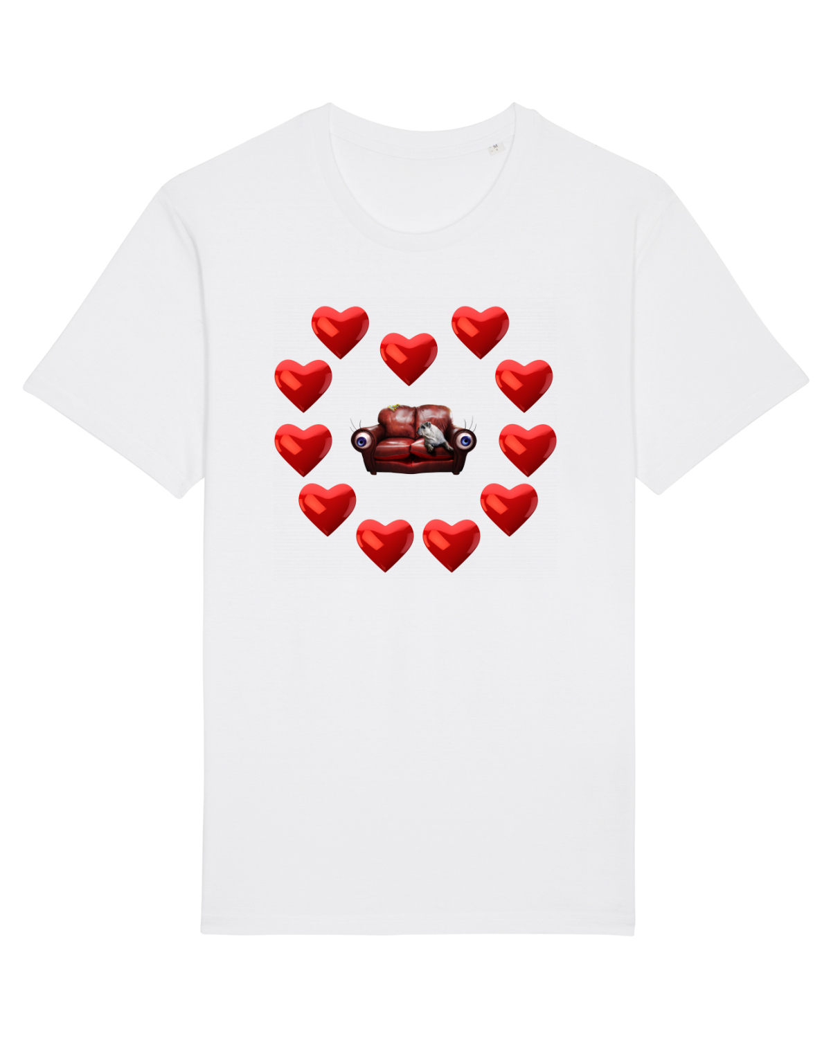 Tricou mânecă scurtă Unisex Rocker White